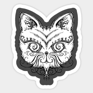 abstract cat Sticker